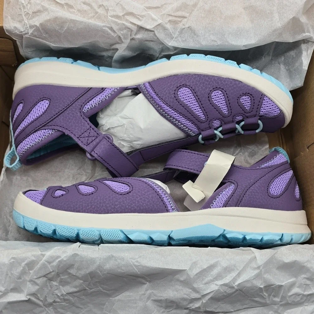 Merrell Hydro Lily Girls Water Shoes Size 6 Purple Mesh Hook & Loop Sandals